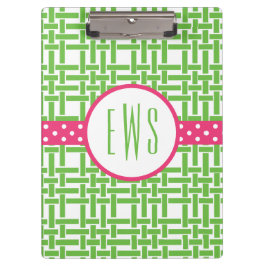 竹と穀物のクリップボモノグラムのード クリップボード