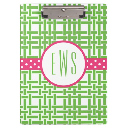 竹と穀物のクリップボモノグラムのード クリップボード (正面)