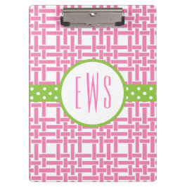 竹と穀物のクリップボモノグラムのード クリップボード