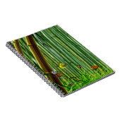 竹と蝶のアート1ノート ノートブック (右側)