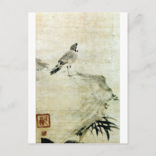 竹と雀,可翁雀と竹(詳細)花王 ポストカード