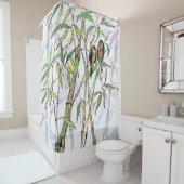 竹と鳥 シャワーカーテン (インサイチュ)