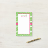 竹とGrosgrainパーソナライズされたポストイットメモ帳 ポストイット (デスク上)