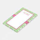 竹とGrosgrainパーソナライズされたポストイットメモ帳 ポストイット (アングル)