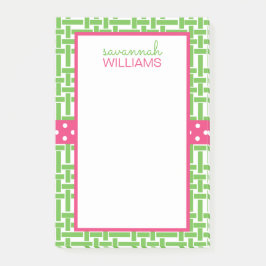 竹とGrosgrainパーソナライズされたポストイットメモ帳 ポストイット