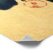 竹に雀,広重竹と雀，広重，浮世絵 ポスター (角)