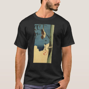 竹に雀,広重竹と雀,広重,浮世絵 Tシャツ