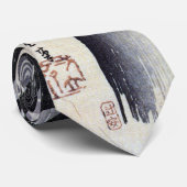 竹に雀, 歌川広重 Bamboo & Sparrow, Hiroshige, Sumi-e ネクタイ (ロール)