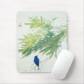 竹に青鳥,栖鳳竹と青の鳥,セイハウ,アー日本のト マウスパッド (マウス)