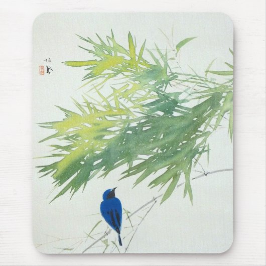 竹に青鳥,栖鳳竹と青の鳥,セイハウ,アー日本のト マウスパッド (正面)