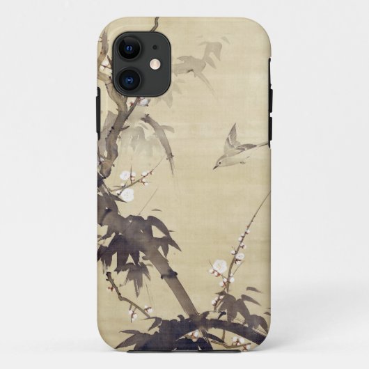 竹に鳥、其一の鳥およびタケ、Kiitsuの日本芸術 Case-Mate iPhoneケース (裏面)