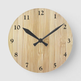 竹のような表情 ラウンド壁時計