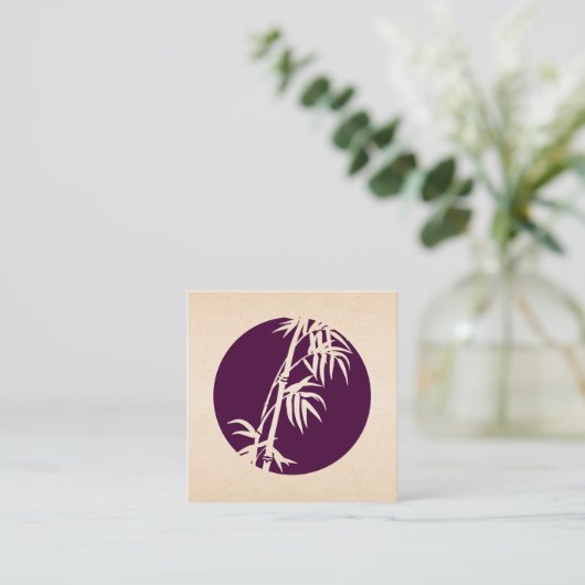 竹のアイコン スクエア名刺 (スタンド正面)