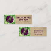 竹のアイコン | Palm Leafの背景 スキニー名刺 (正面/裏面)