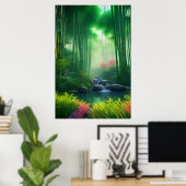 竹のオアシス、隠された春の発見 ポスター (ホームオフィス)