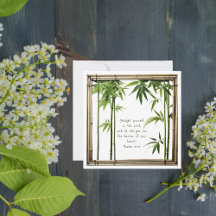 竹のカスタマイズ可能なBibe Verseフラットカード