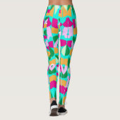 竹のカラフル植物学のパーソナライズ名 レギンス (裏面)