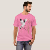 竹のシャツを着た鶴が1羽 Tシャツ (正面フル)