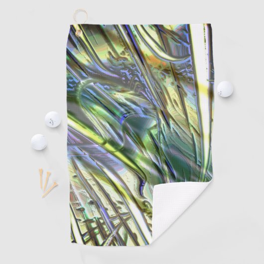 竹のスタイル、柔らかい真珠のような緑の黄色のストローク ゴルフタオル (インサイチュ)