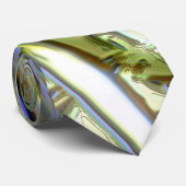 竹のスタイル、柔らかい真珠のような緑の黄色のストローク ネクタイ (ロール)