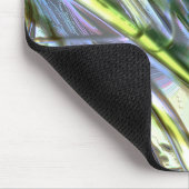 竹のスタイル、柔らかい真珠のような緑の黄色のストローク マウスパッド (コーナー)