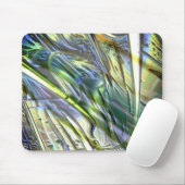 竹のスタイル、柔らかい真珠のような緑の黄色のストローク マウスパッド (マウス)