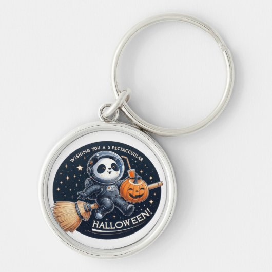 竹のブロムパンダを使った壮大なハロウィン キーホルダー (正面)