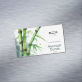 竹のマグネットのビジネスモダンカード新鮮な自然 マグネット名刺 (インサイチュ)