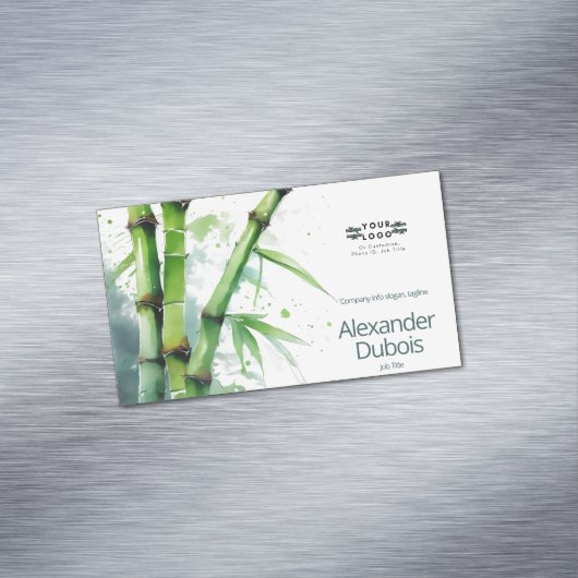 竹のマグネットのビジネスモダンカード新鮮な自然 マグネット名刺 (インサイチュ)