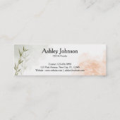 竹のミニマルフローラスタイル スキニー名刺 (裏面)