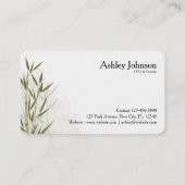 竹のミニマルフローラスタイル 名刺 (裏面)