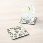 竹の上に白い光沢 – シームレスな表面パターン。 コースター (右側)