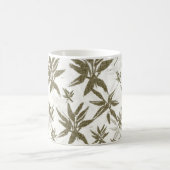 竹の上に白い光沢 – シームレスな表面パターン。 コーヒーマグカップ (中央)