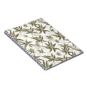 竹の上に白い光沢 – シームレスな表面パターン。 ノートブック (右側)