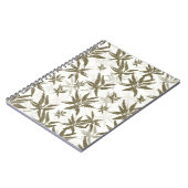 竹の上に白い光沢 – シームレスな表面パターン。 ノートブック (左側)