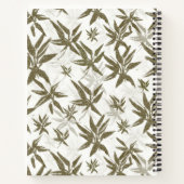 竹の上に白い光沢 – シームレスな表面パターン。 ノートブック (裏面)