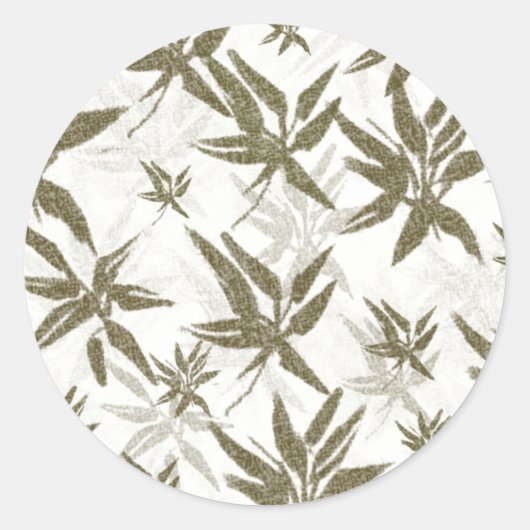 竹の上に白い光沢 – シームレスな表面パターン。 ラウンドシール (正面)