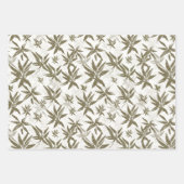 竹の上に白い光沢 – シームレスな表面パターン。 ラッピングペーパーシート (正面)