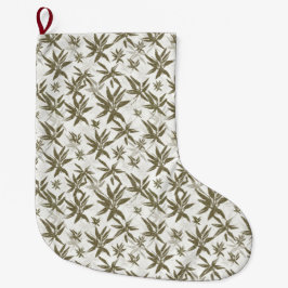 竹の上に白い光沢 – シームレスな表面パターン。 ラージクリスマスストッキング