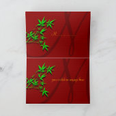 竹の中国の結婚式の招待状のカードに返信 招待状 (内部)