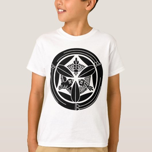 竹の丸に三羽雀 Tシャツ (正面)