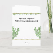 竹の冬の挨拶カード & ノートカード (裏面)