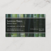 竹の名刺（緑）の写真 名刺 (裏面)