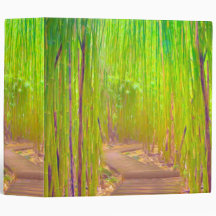 竹の密林を通る木の道