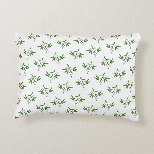 竹の小枝の模様 アクセントクッション (裏面)