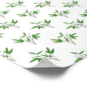 竹の小枝の模様 ポスター (角)