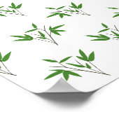 竹の小枝の模様 ポスター (角)