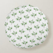 竹の小枝の模様 ラウンドクッション (裏面)