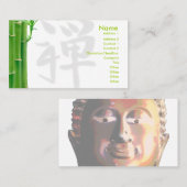 竹の木と禅の漢字の名刺 名刺 (正面/裏面)