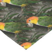 竹の木の付いた白い腹の付いたカイケの鸚鵡 ショートテーブルランナー (コーナー)